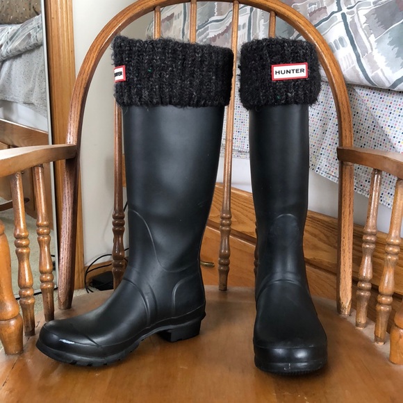 Hunter Shoes - Hunter Women Original Tall Rain Boots Matte Black